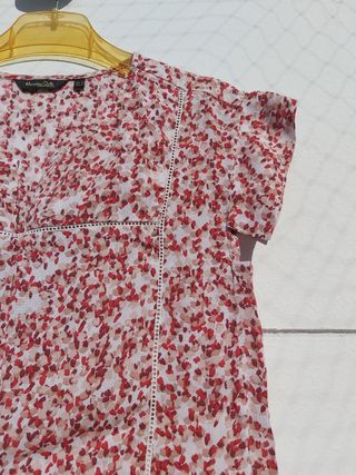 Blusa Massimo Dutti XS Estampada Manga Corta