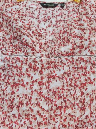 Blusa Massimo Dutti XS Estampada Manga Corta