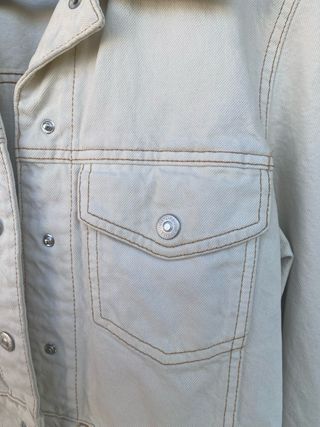 Cazadora Zara Beige Puños Anchos