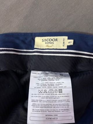 Traje Sacoor Brothers Slim Fit Azul Navy
