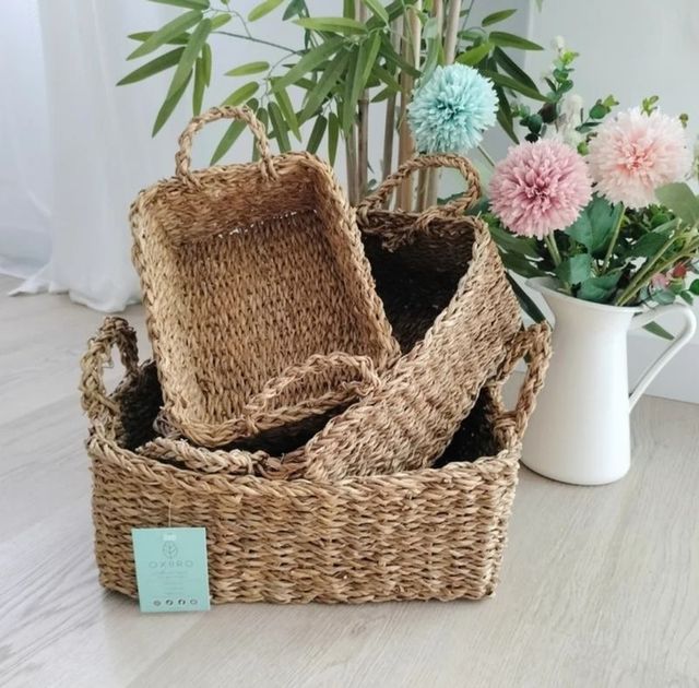 Conjunto de 3 Cestos de Vime