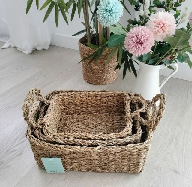 Conjunto de 3 Cestos de Vime