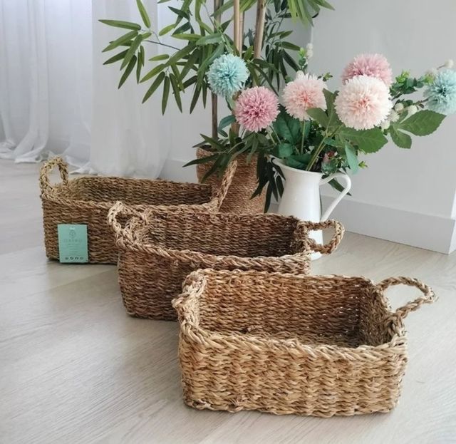 Conjunto de 3 Cestos de Vime