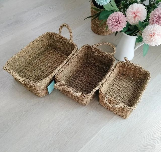 Conjunto de 3 Cestos de Vime