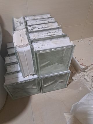 Bloques de cristal para construcción. 36 unidades