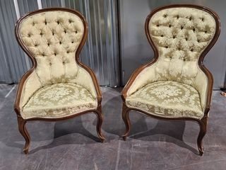 Conjunto de 2 sillones tapizados