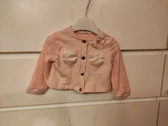 Bolero/Blazer Bimba Rosa 6/9 Mesi