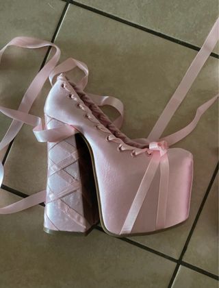 Scarpe rosa Dolls Kill Sonata Ballet Tg 35
