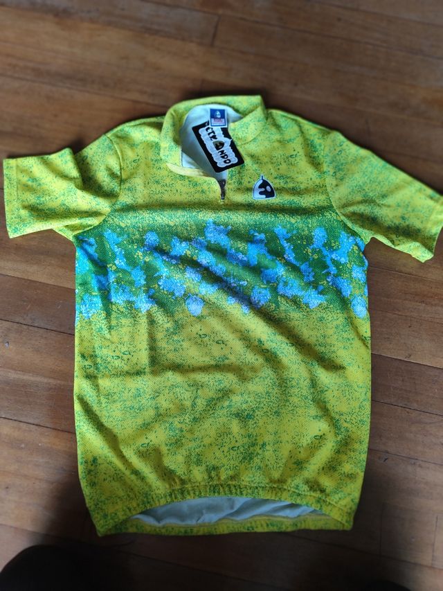 Maillot Ciclismo Etxeondo Amarillo y Azul