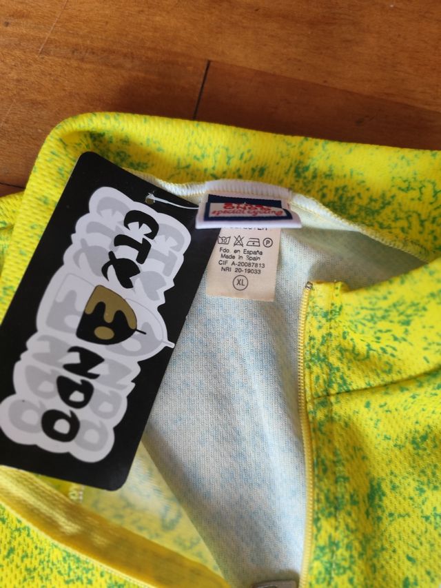 Maillot Ciclismo Etxeondo Amarillo y Azul