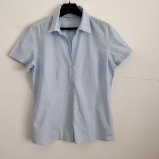 Blusa s.Oliver xadrez azul tamanho L