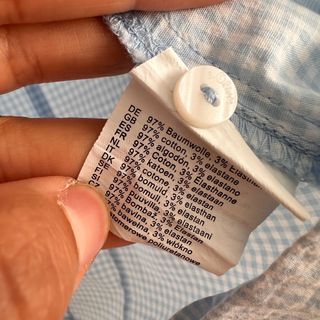 Blusa s.Oliver xadrez azul tamanho L