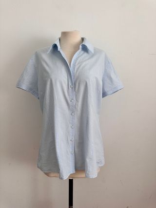 Blusa s.Oliver xadrez azul tamanho L
