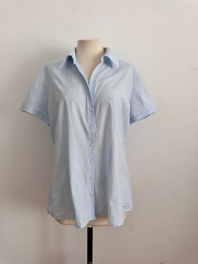 Blusa s.Oliver xadrez azul tamanho L
