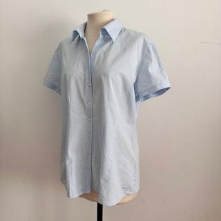 Blusa s.Oliver xadrez azul tamanho L