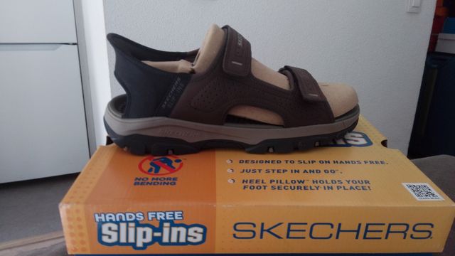 Sandalias Skechers Slip-ins Hombre Marrón Negro