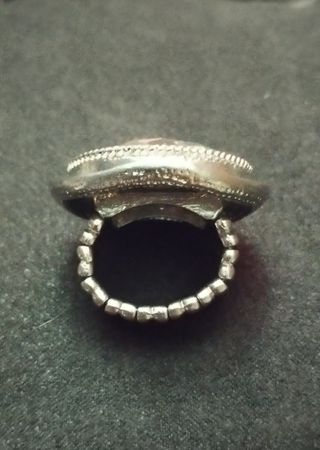 Anillo grande piedra cristal ajustable