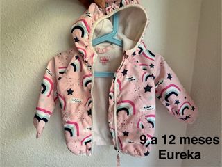 Cappotto per bambini multicolore e rosa Eureka 9-12 mesi