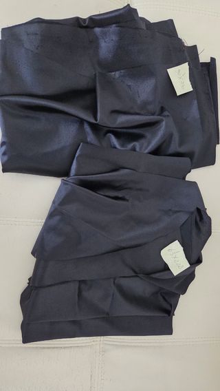 2 scampoli raso nero elasticizzato