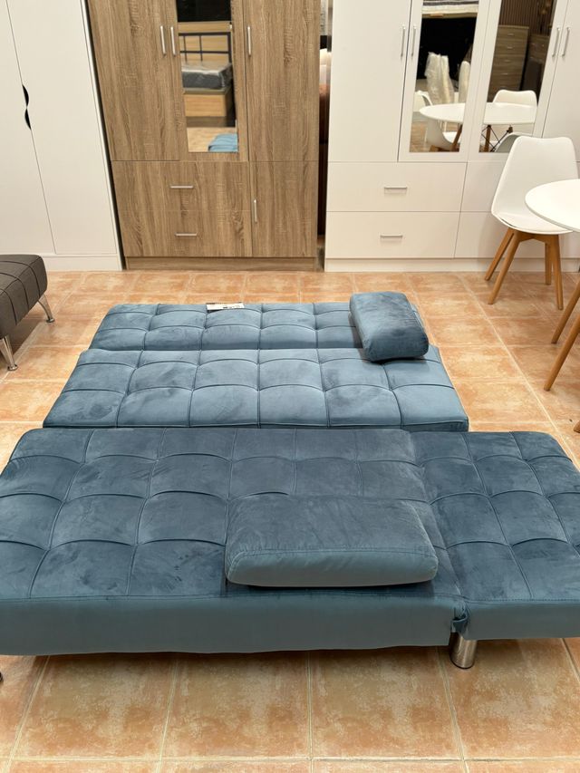 Oferta!! Sofá cama en L azul - envio Rápido