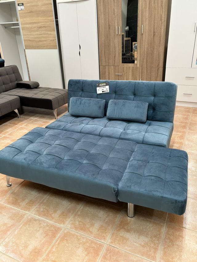 Oferta!! Sofá cama en L azul - envio Rápido