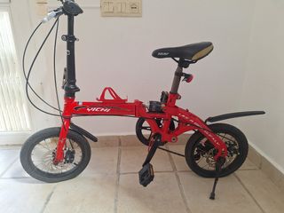 Bicicleta Plegable Roja Adulto Ciudad