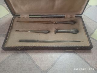 Set da scrivania vintage in argento