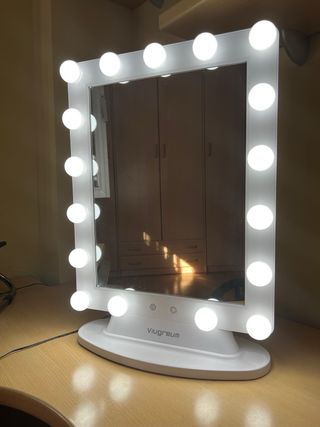 Espejo Tocador con Luz LED 3 Colores