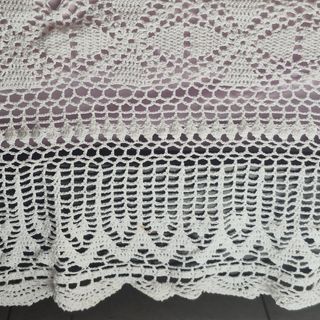 Coperta uncinetto /bianca + 2 federe per cuscino