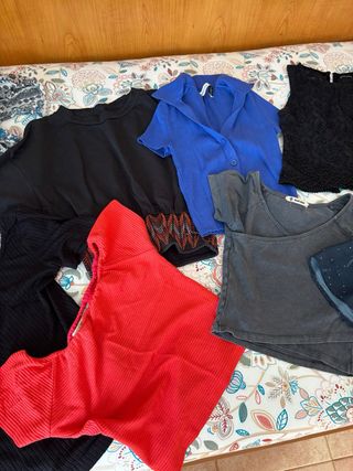 Pack 8 tops/camisetas cortas XS – ropa juvenil