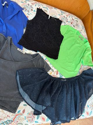 Pack 8 tops/camisetas cortas XS – ropa juvenil