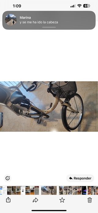 Bici con sillita para niño