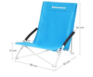 Silla Playa Plegable SONGMICS Azul
