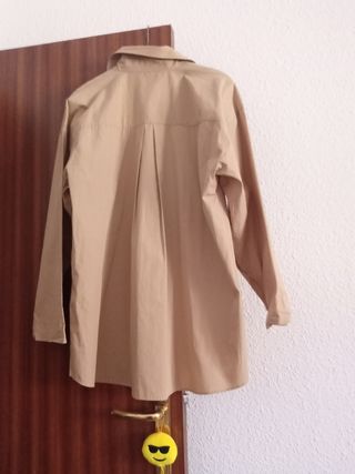 Camisa over size camel