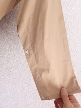 Camisa over size camel