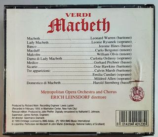 Doble CD Ópera Macbeth (Verdi)