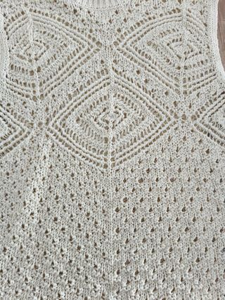Chaleco crochet Zara beige talla única