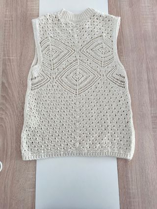 Chaleco crochet Zara beige talla única