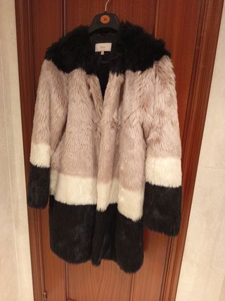Abrigo Yera pelo sintético multicolor talla 40
