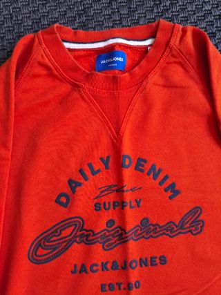 Sudadera naranja Hombre.Jack & Jones Talla XL 