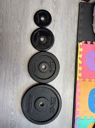 Discos de pesas Domyos 10kg, 5kg, 2kg
