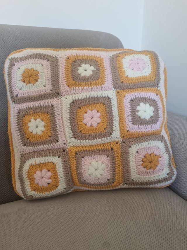 Cuscino fatto a mano patchwork