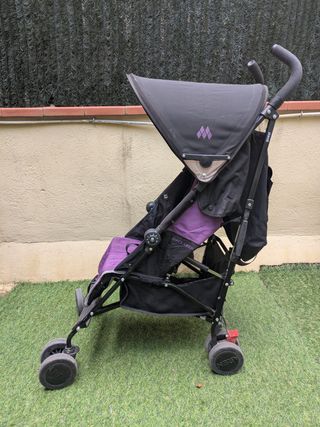 Carrito bebe Maclaren Paraguas Negro y Morado