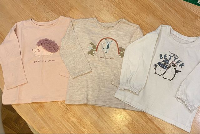 Lote 8 camisetas manga larga 24 meses