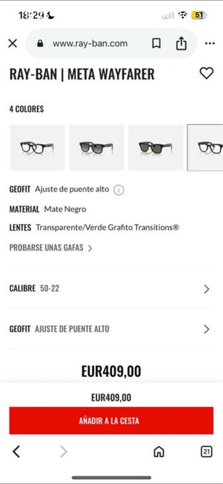 Ray-Ban | Meta Wayfarer Gafas Inteligentes