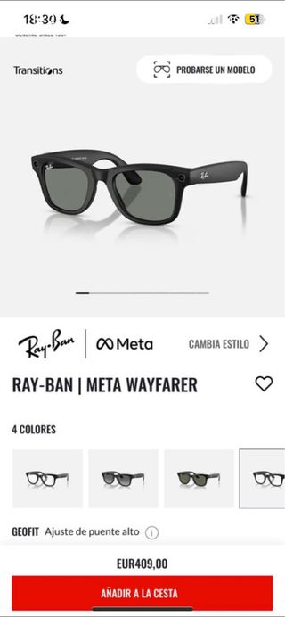 Ray-Ban | Meta Wayfarer Gafas Inteligentes