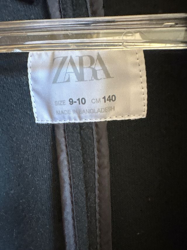 Abrigo niña Zara negro paño