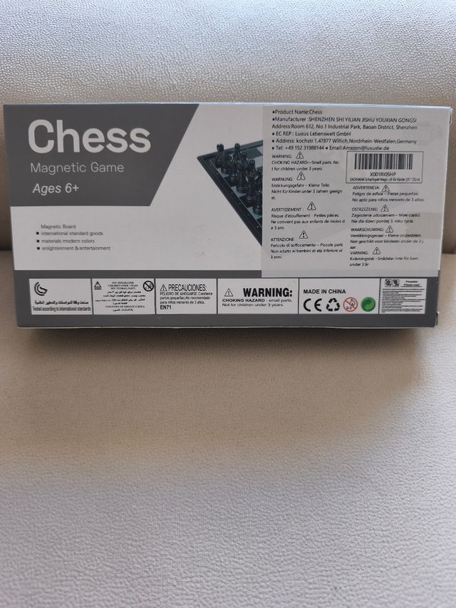 Juego de ajedrez magnético portátil