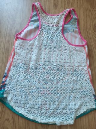 Top tirantes estampado rayas y paisley