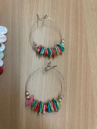 Conjunto collar y pendientes aro